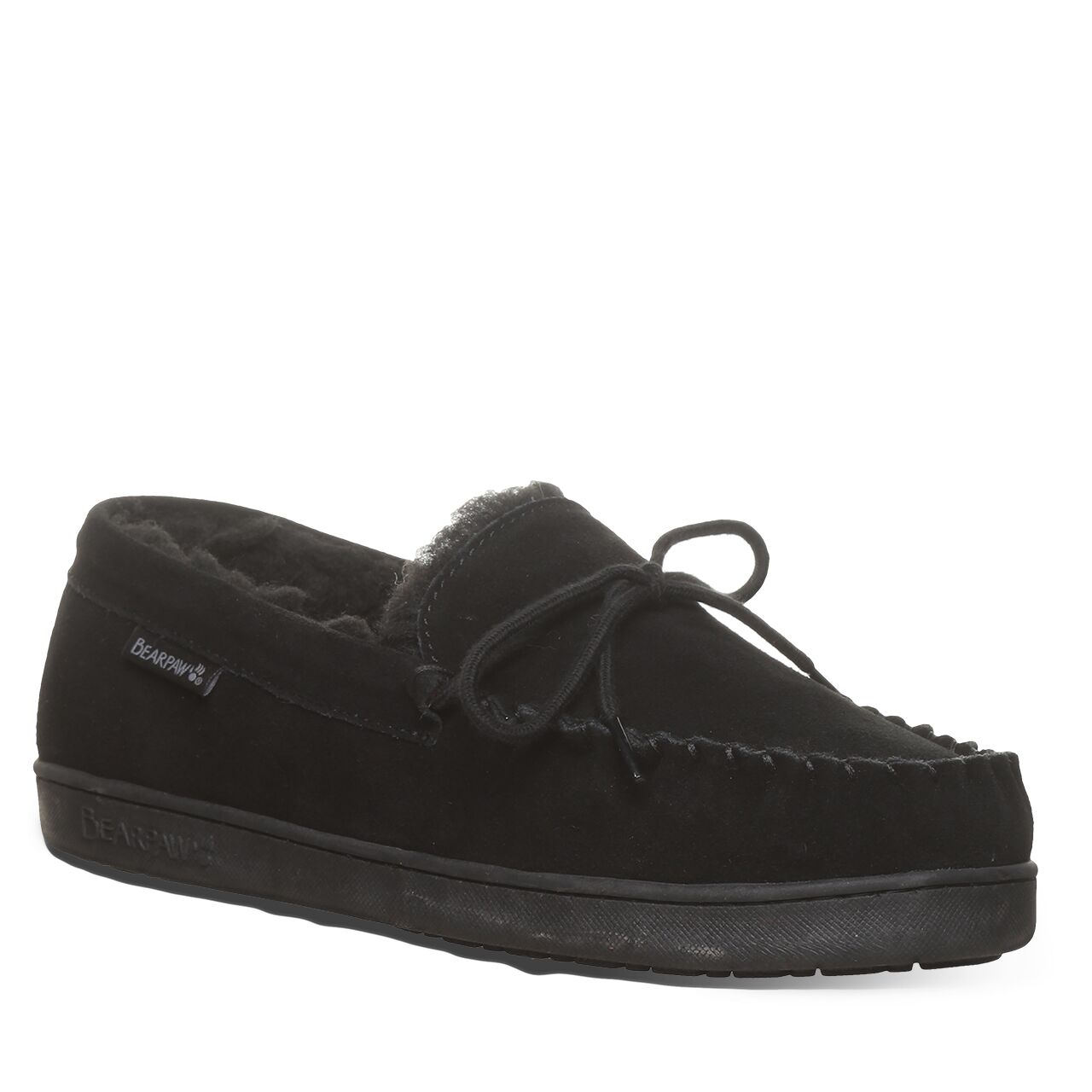 BearPaw Men’s Wayden Slip On Suede Slippers All Black Men’s Size 8 Bearpaw Men main image 3