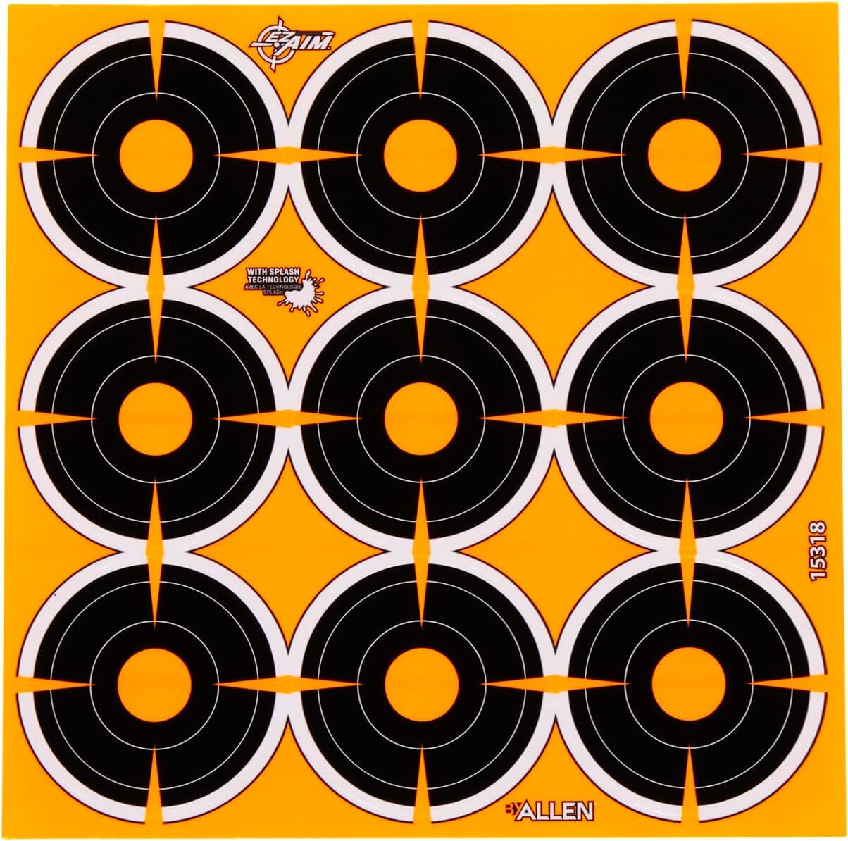Allen EZ Aim Adhesive Splash Reactive Paper Shooting Targets - 2