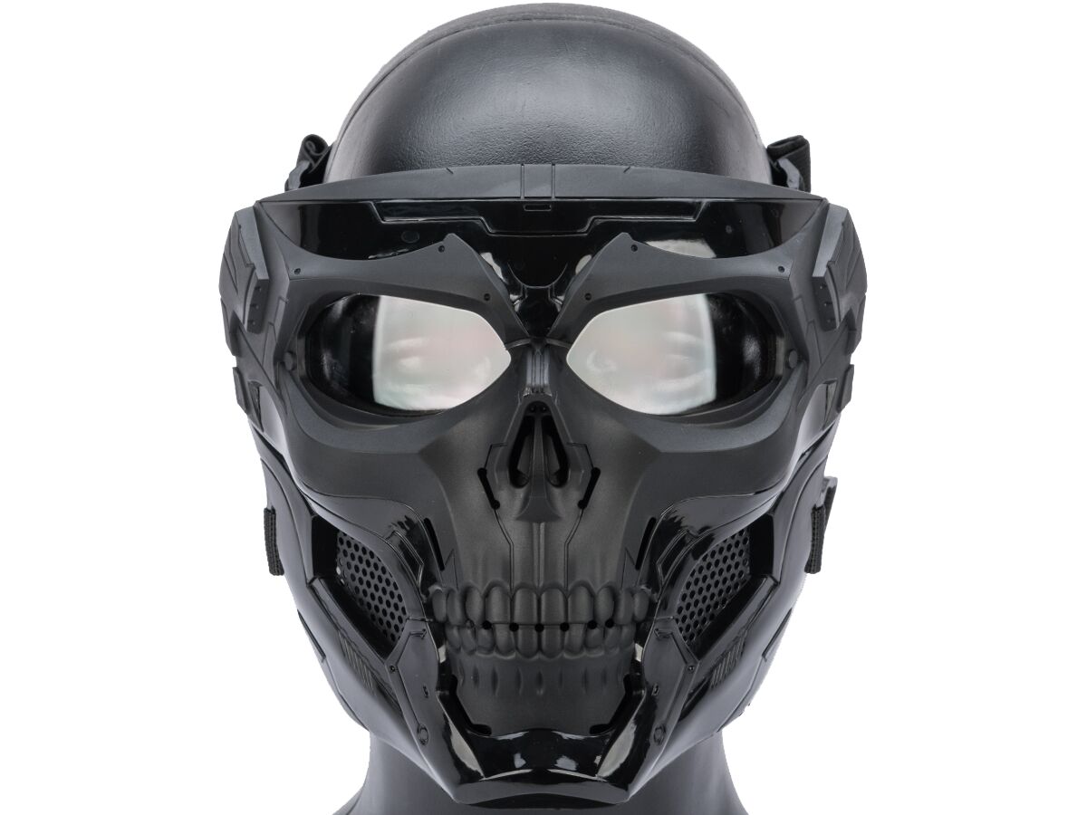 Matrix Skull Messenger Face Mask in Black