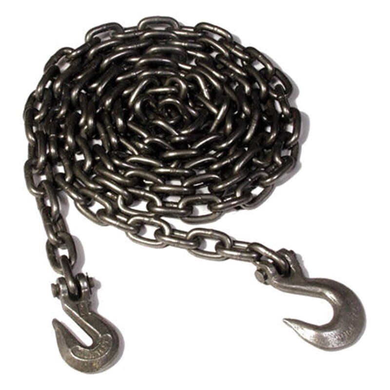 Heavy-Duty Steel Tow Chain With Clevis Hooks - Grade 43 For Safe Vehicle Recovery