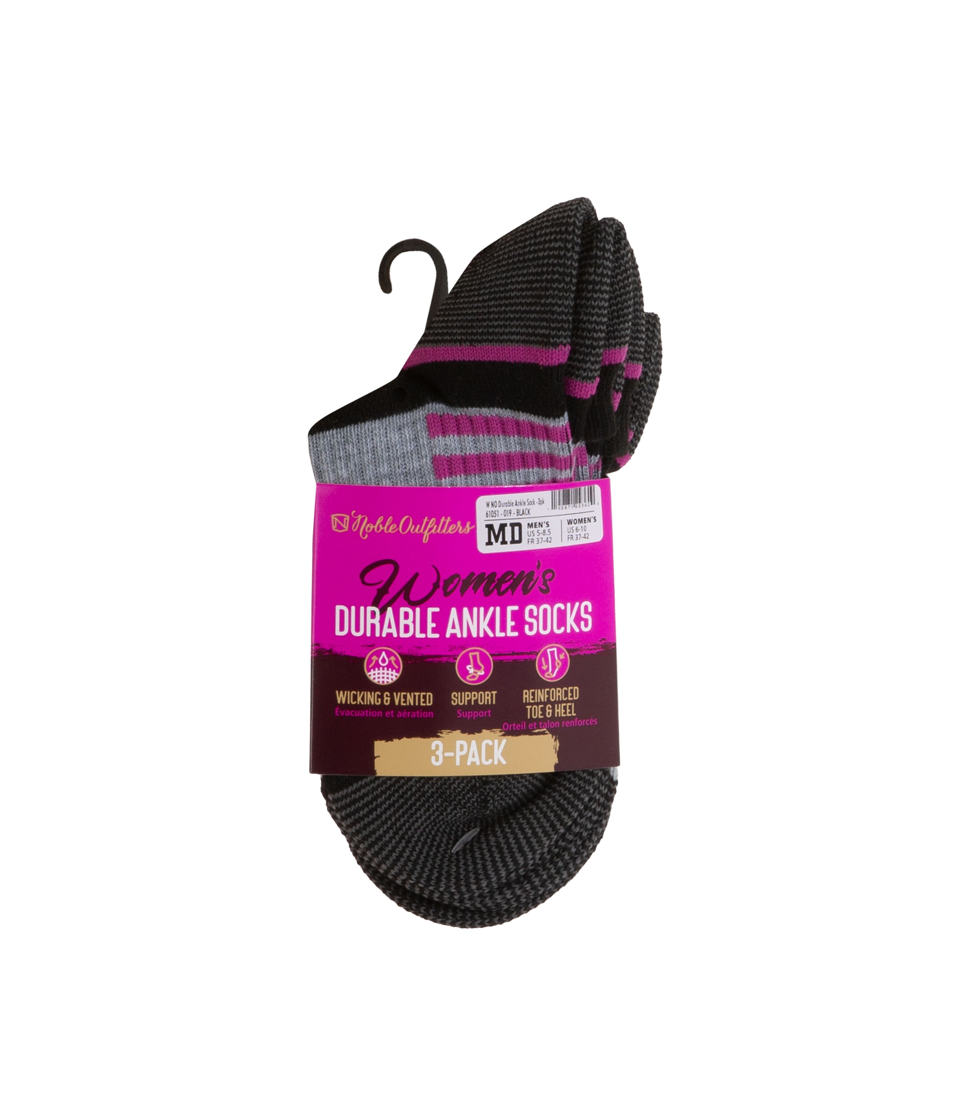 Women's Durable Ankle Sock 3-Pack