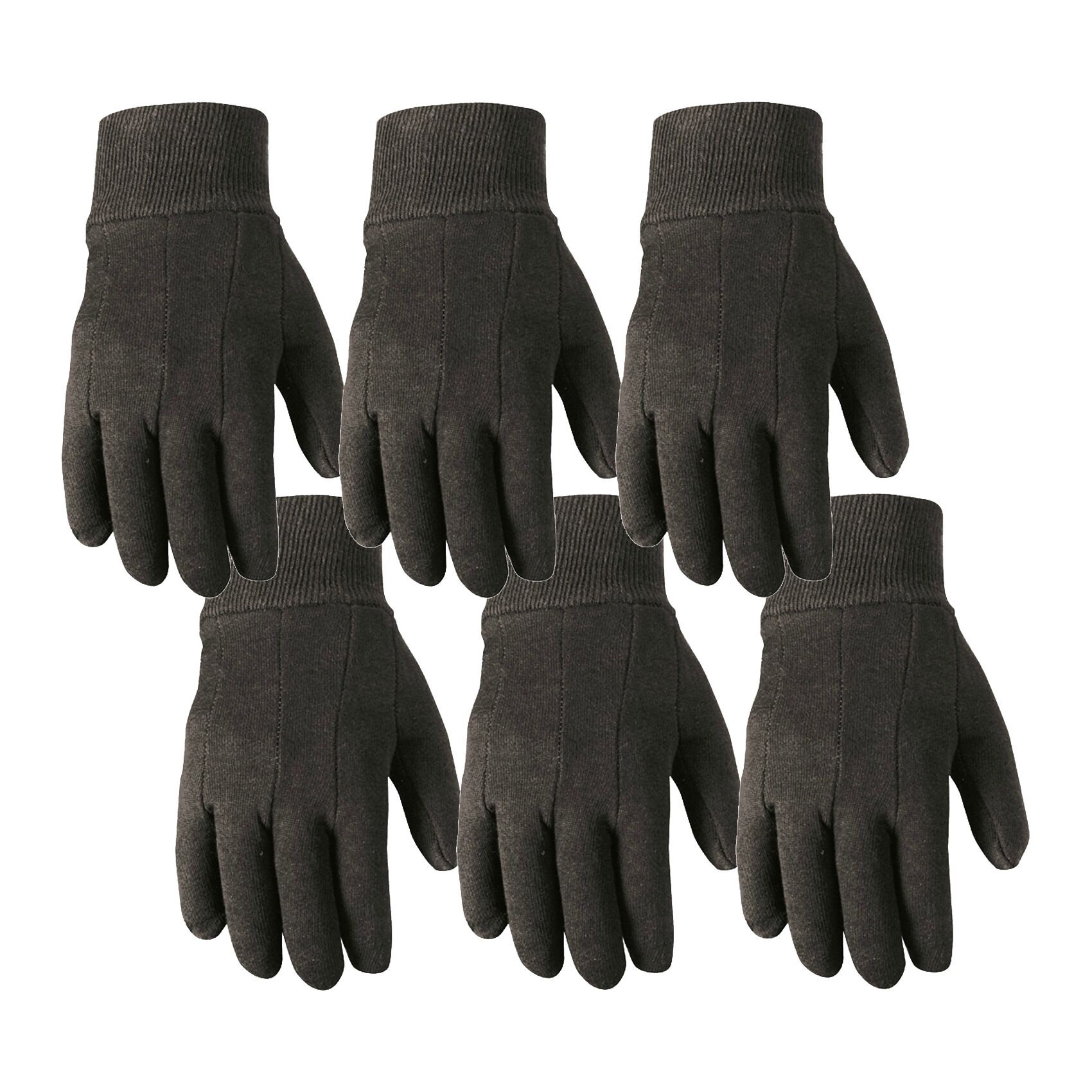 Men's 6-Pack Economy Jersey Knit Gloves