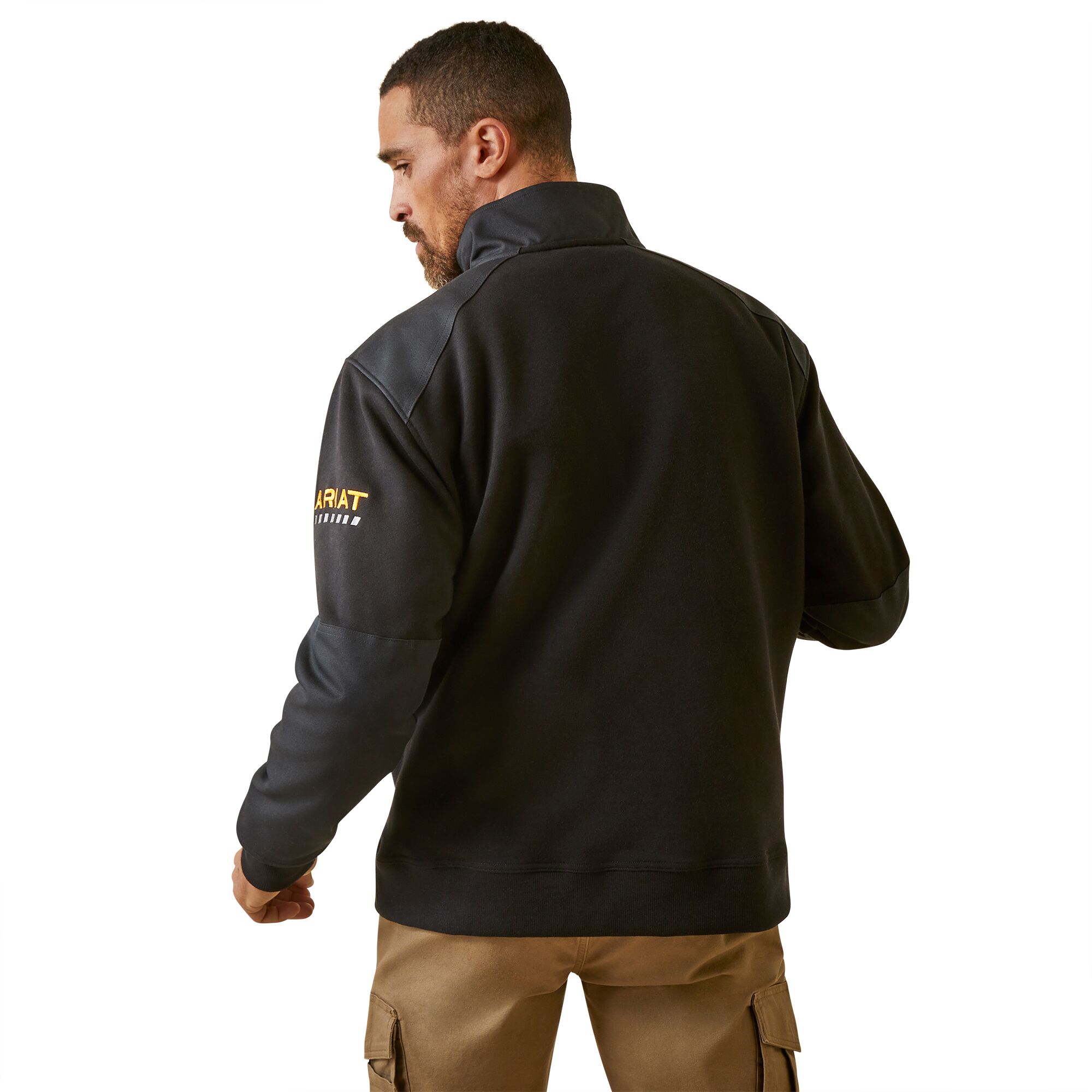 Men's Rebar 1/4 Zip Sweatshirt in Black