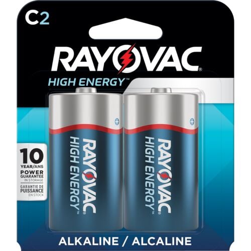 High Energy C Cell Alkaline Battery - 2 Pack