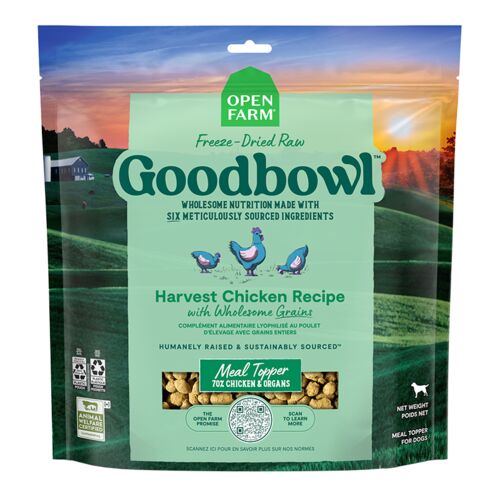 Goodbowl Harvest Chicken Recipe Freeze Dried Raw Meal Topper Dog Food - 8 oz