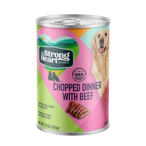 Chopped Dinner with Beef Wet Dog Food - 22 oz