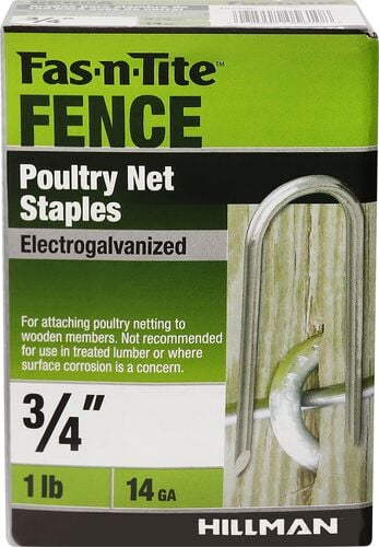 Fas-N-Tite Electro Galvanized Poultry Staple 87 Count - 3/4"