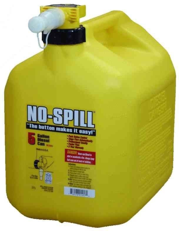 No-Spill Poly Diesel Fuel Can - 5 Gallon