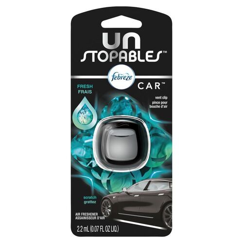 0.07 fl Oz Unstopables Febreze Fresh Frais Car Air Freshener Vent Clip