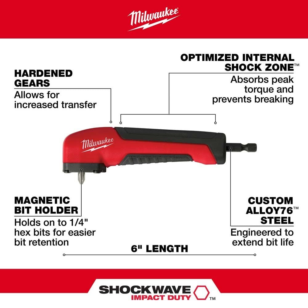 み@　igsw 450 Milwaukee Shockwave Right Angle Adapter