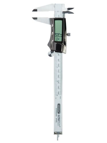 Digital Fractional Caliper with Extra-Large LCD Screen - 6"