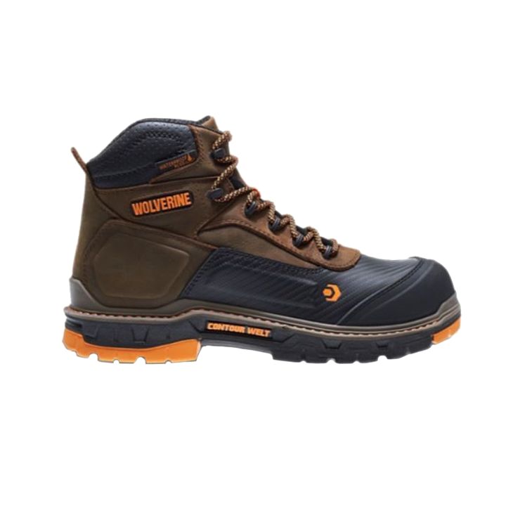 Men's 6" Work Overpass Brown Composite Toe Lace-Up Work Boot