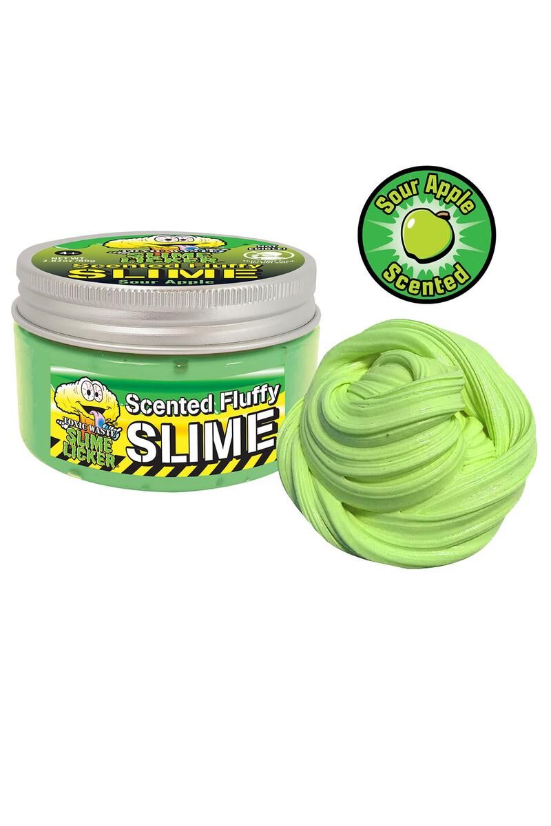 License 2 Play Toxic Waste Slime Licker Scented Fluffy Slime Jar
