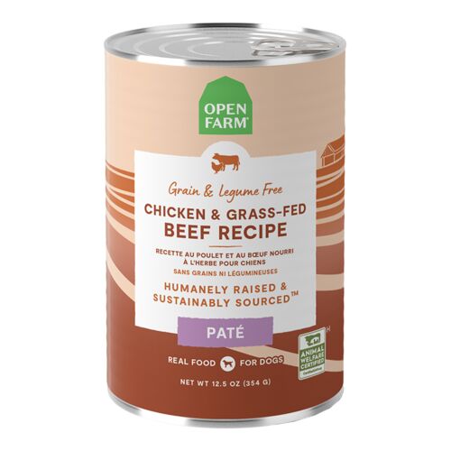 Chicken & Grass-Fed Beef Pate Wet Dog Food - 12.5 oz