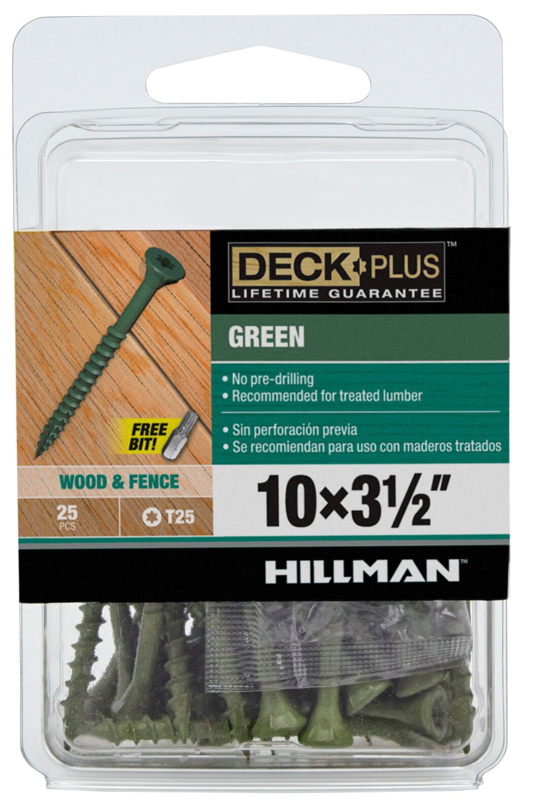 Hillman Deck Plus Green Star Drive Deck Screws