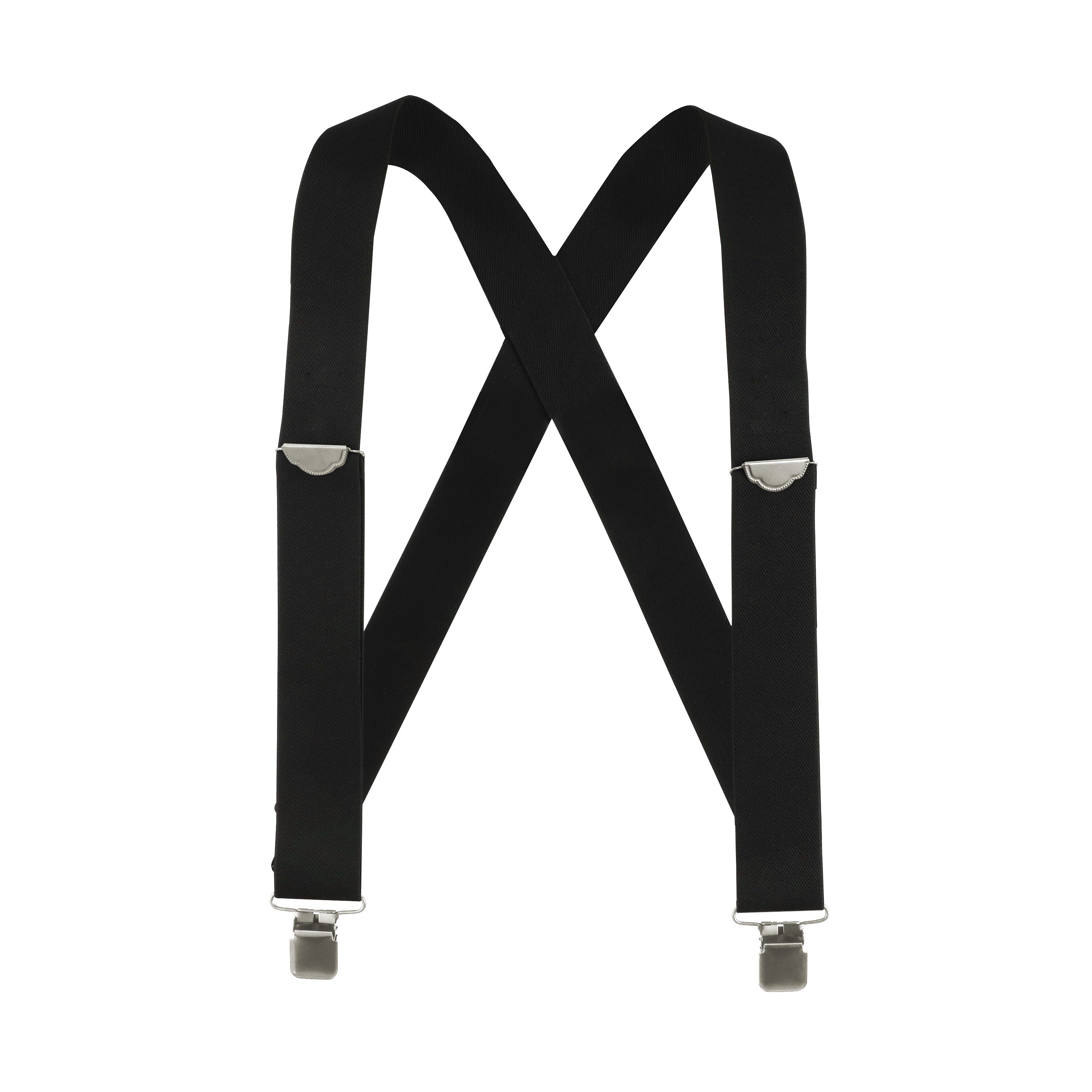 2" X-Back Work Clip-On Suspender with Black Webbing