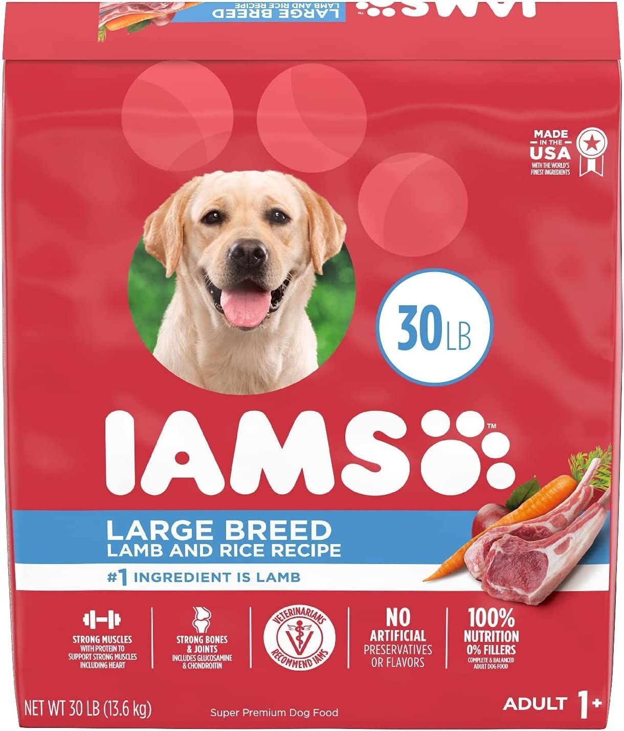 Iams Chicken Lamb Large Breed Adult Dry Dog Food 30 Lb