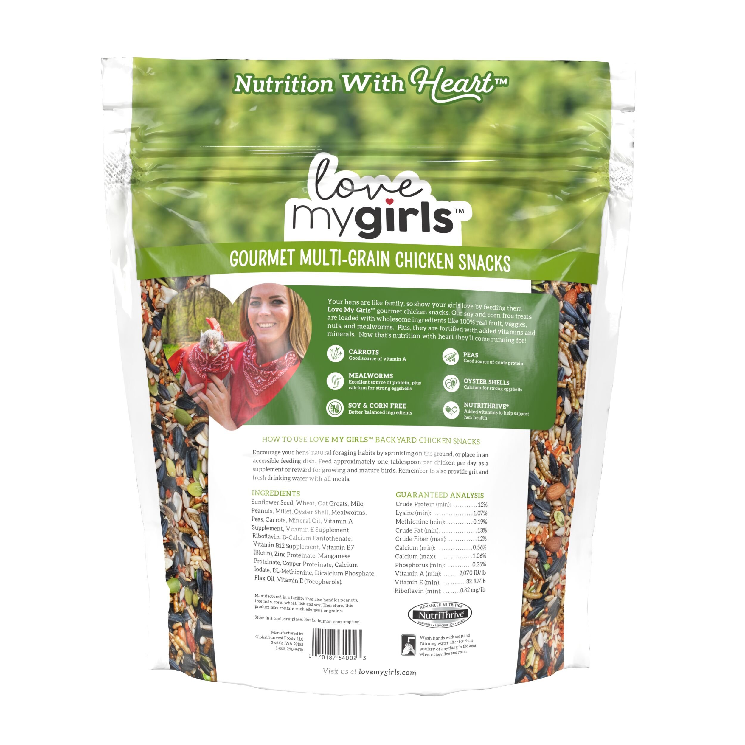 Love My Girls Veggies & Worms Gourmet Multi-Grain Chicken Snacks