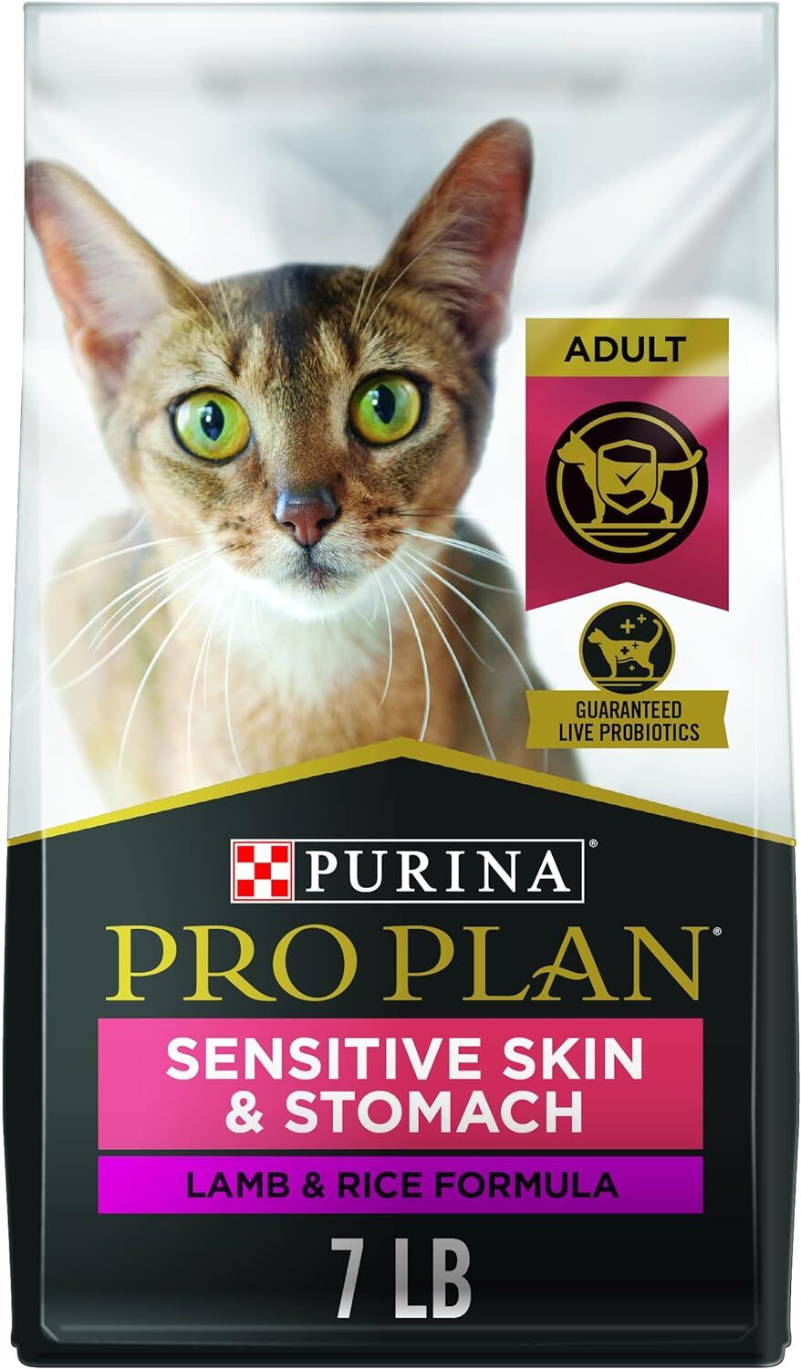Purina Pro Plan FOCUS Sensitive Skin & Stomach Lamb & Rice Formula Adult Dry Cat Food - 7 lb. Bags