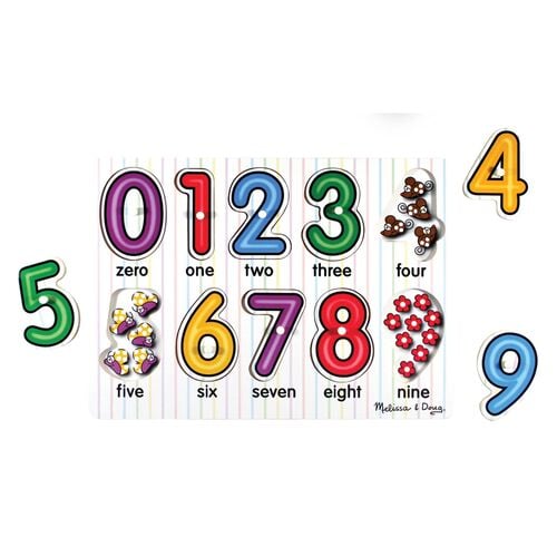 See-Inside Numbers Wooden Peg Puzzle