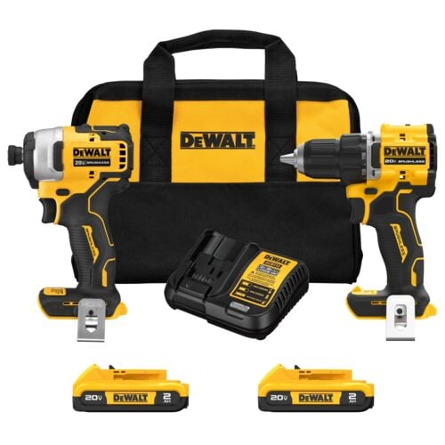ATOMIC 20V Max* Brushless Cordless 2-Tool Combo Kit with 1/2" Compact Drill/Driver and 1/4" Impact Driver