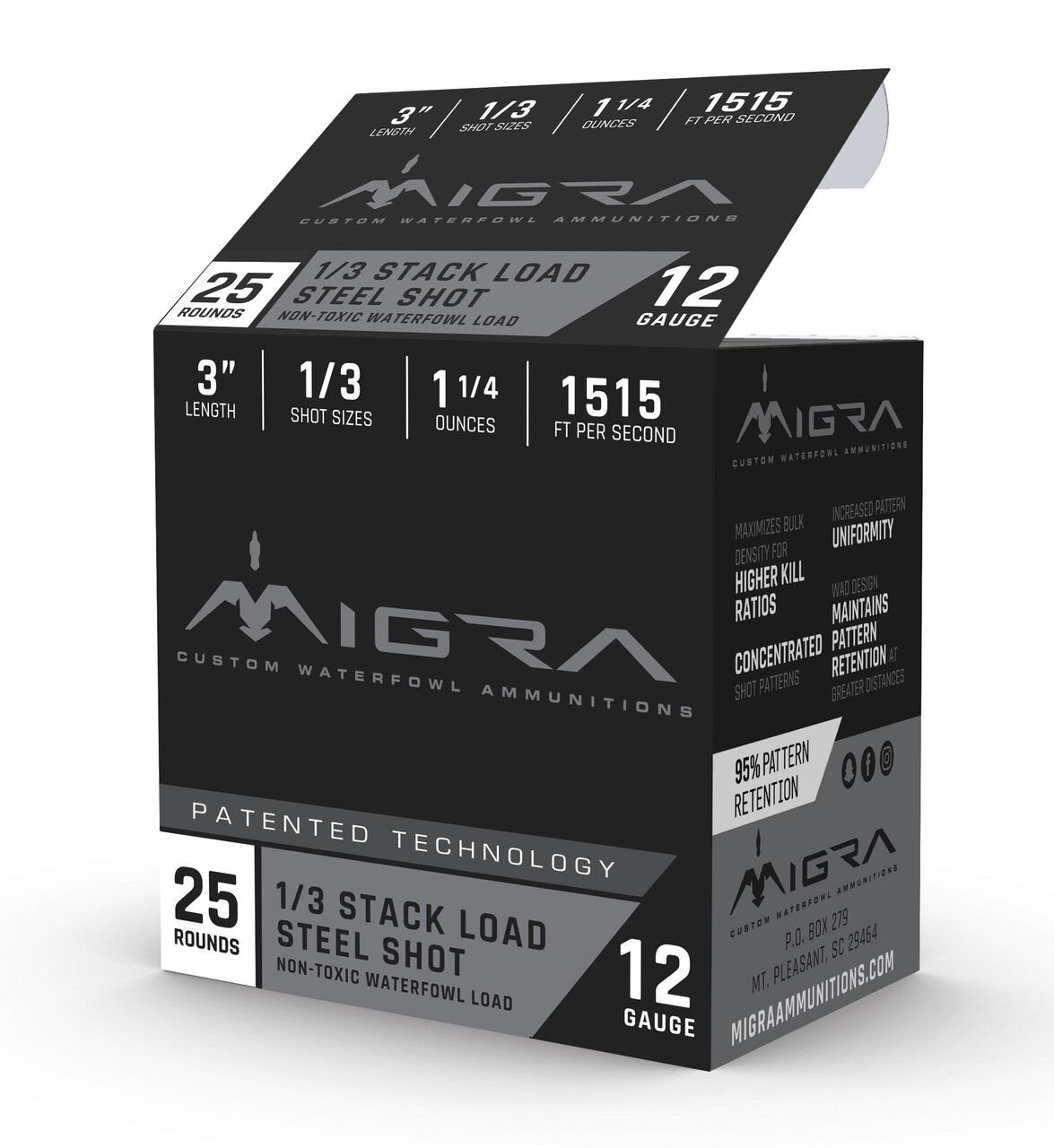 Migra 12 Gauge 3in 1-3 Steel Shot Shotgun Ammunition