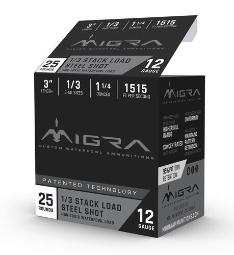 Steel Shot 12 Gauge 3" #1/3 Shotshells - 25 Rounds