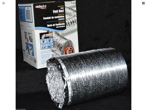 4" x 5' Super-flex Dryer Vent Duct With Clamps Vinyl Hose