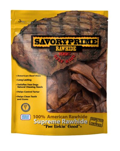 2"x6" Rawhide Chips Beef - 1 Lb Bag