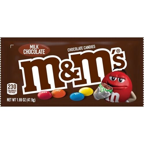 M&M's Milk Chocolate Candy - Regular Size 1.69 oz