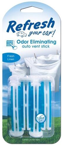 Fresh Linen Vent Stick Car Air Freshener - 4 Pack