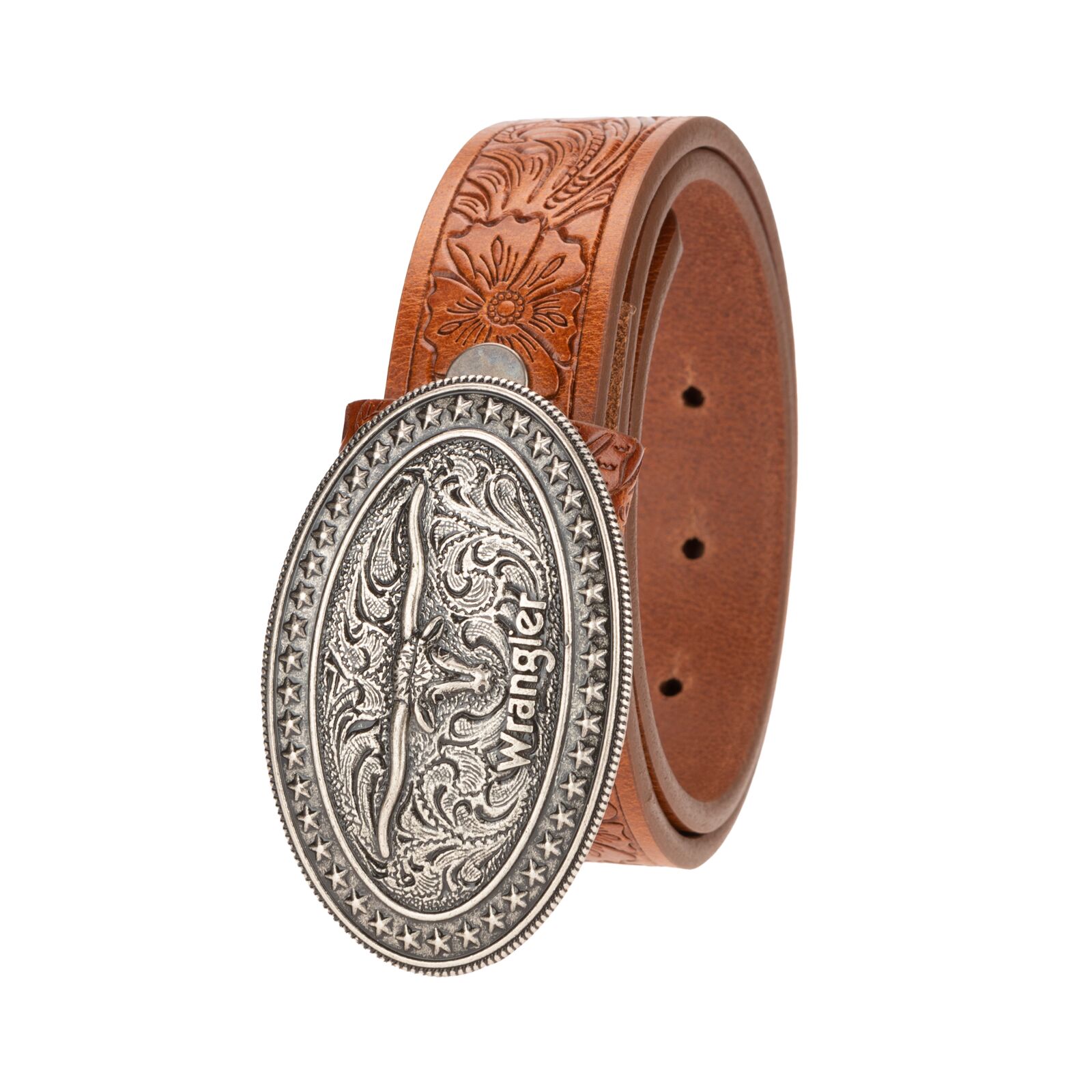 Wrangler Boy's Longhorn Buckle Emboss Belt