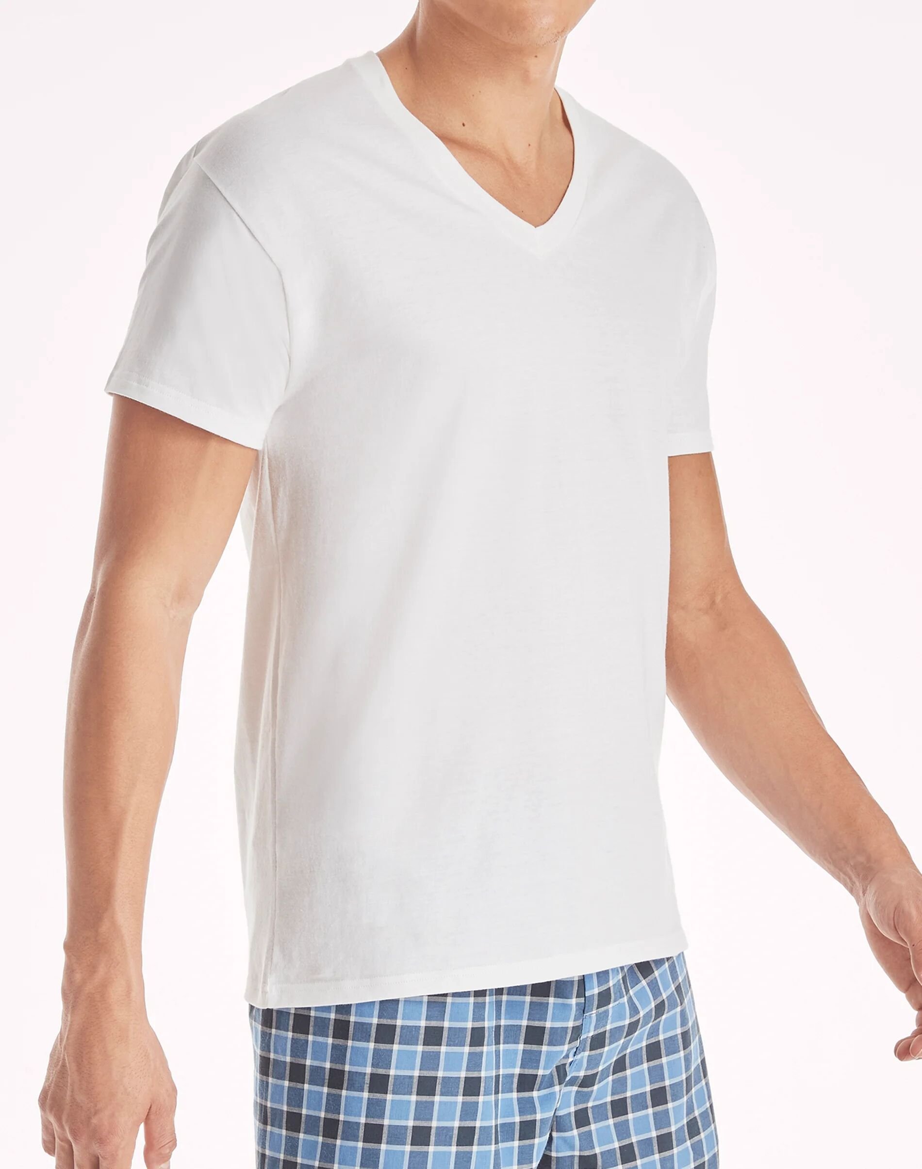 Men's 6-Pack Tagless V-Neck Undershirt