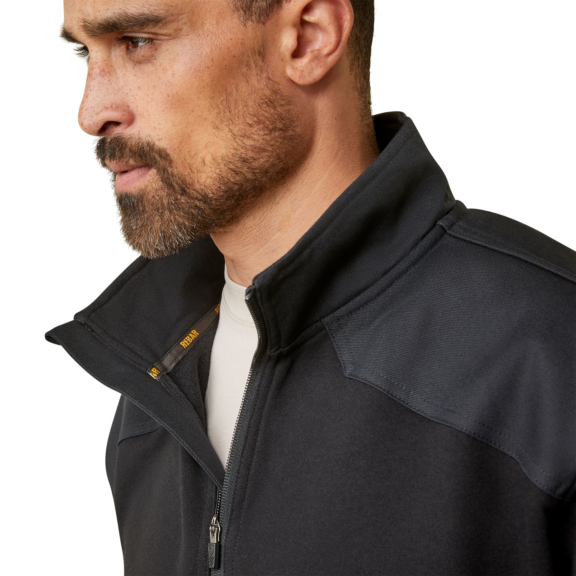 Men's Rebar 1/4 Zip Sweatshirt in Black