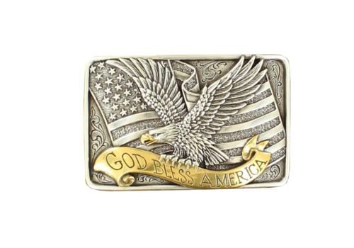 Men's God Bless America Belt Buckle