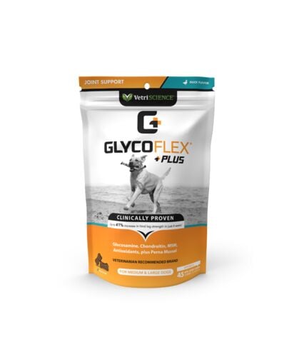 GlycoFlex Plus Hip & Joint Supplement Chew for Dogs in Duck Flavor - 45-Count