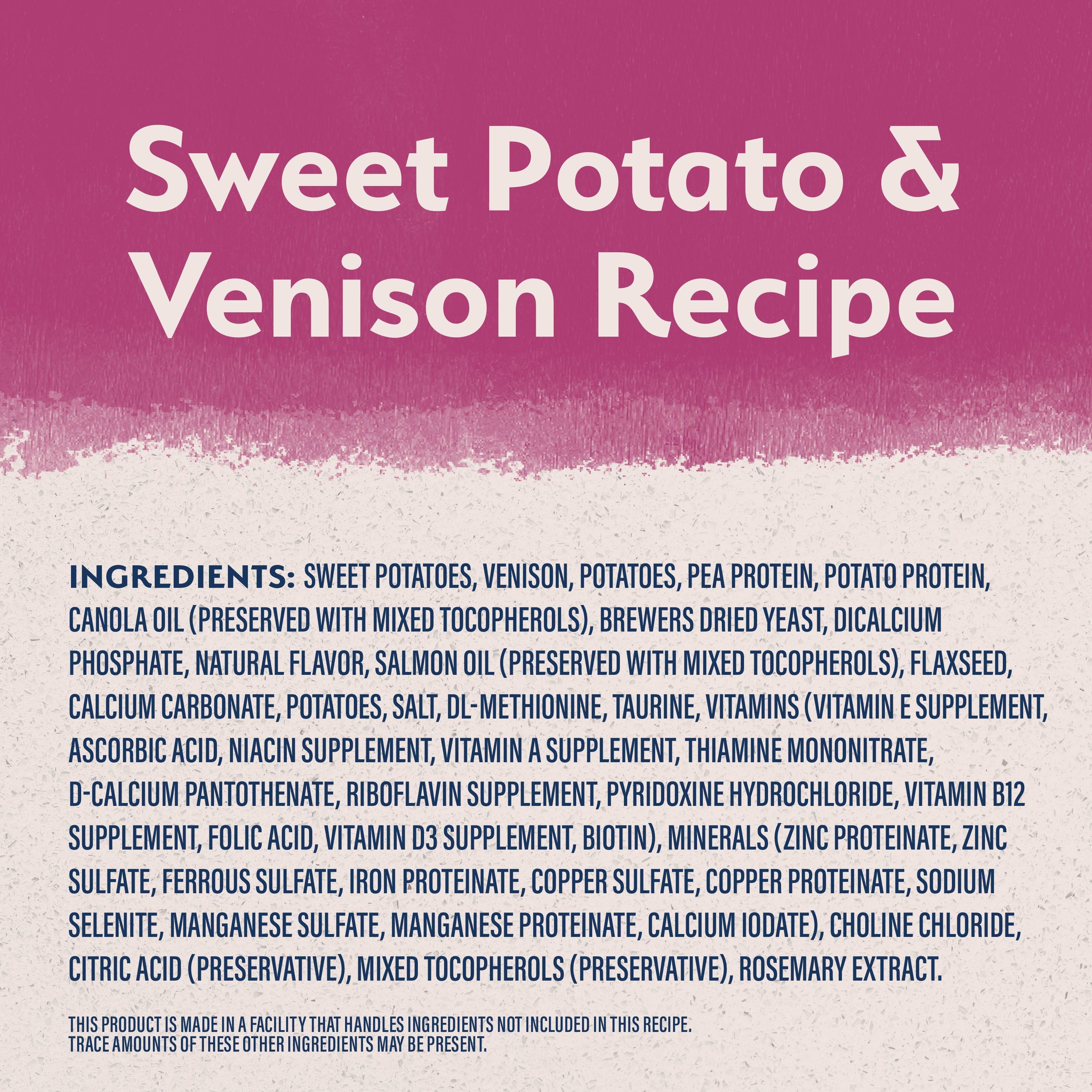 Sweet Potato & Venison Recipe Dry Dog Food