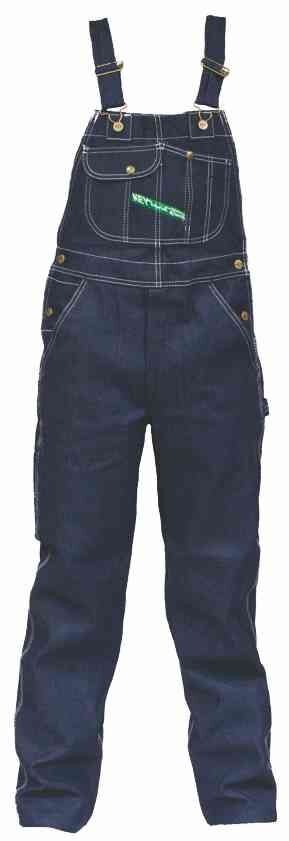 Men's Denim Bib Overalls in Indigo Denim Garment Wash