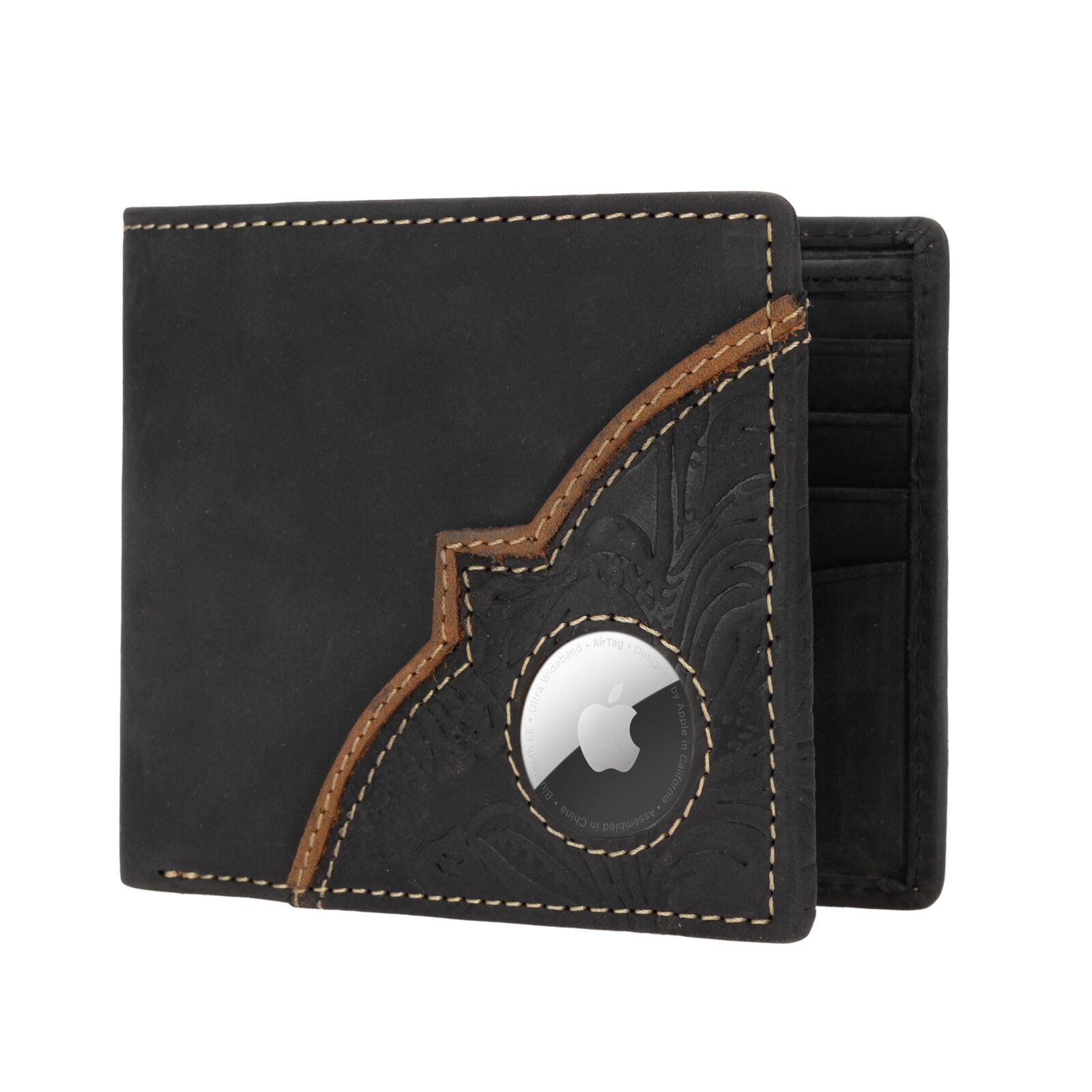 Wrangler Men's Traveler Leather Wallet in Black