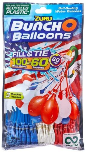 Bunch O Balloons Rapid-Filling Self-Sealing Water Balloons in Red/White/Blue