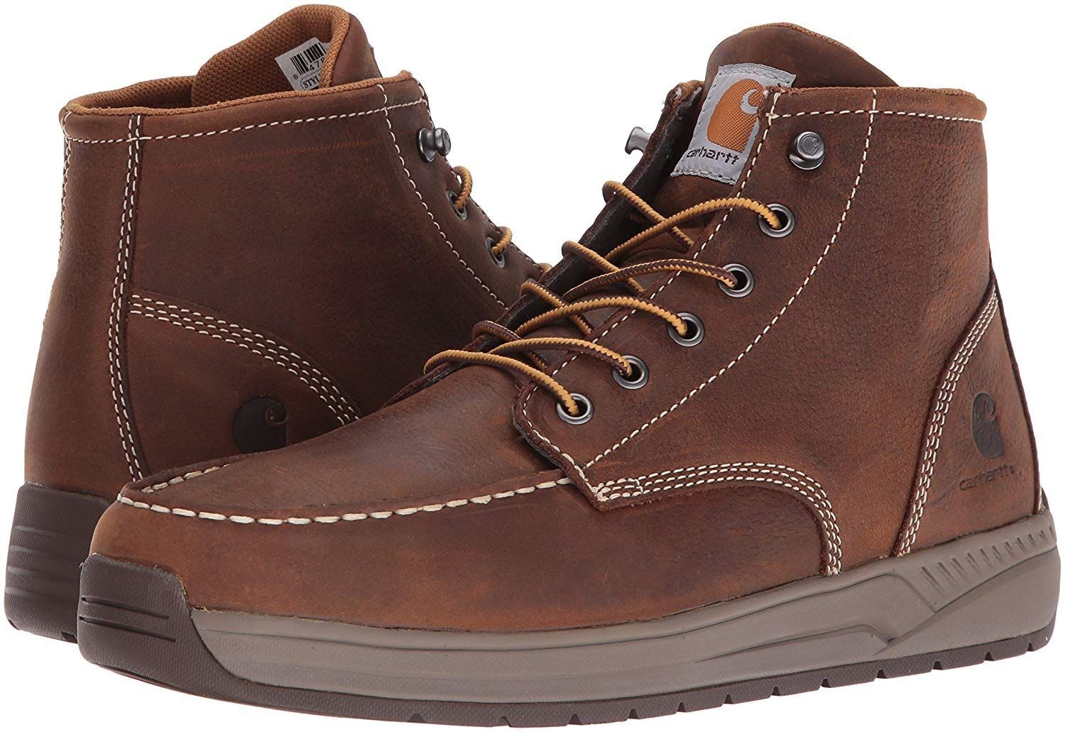 Carhartt Brown Leather Work Boots Amazon.com | Carhartt Men main image 3