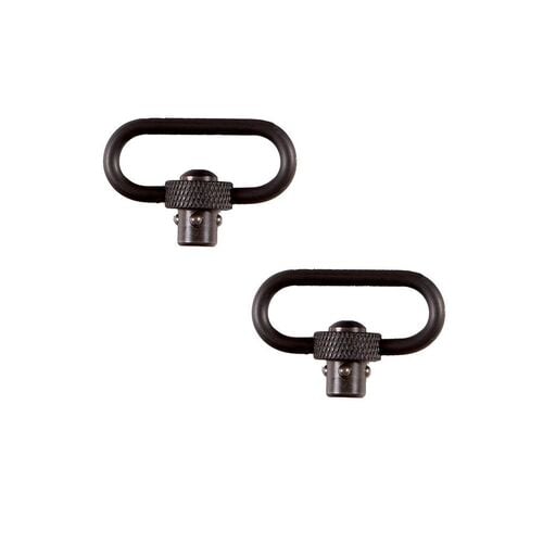 Push Button QD Steel Gun Swivel in Black - 1.25" with Loop