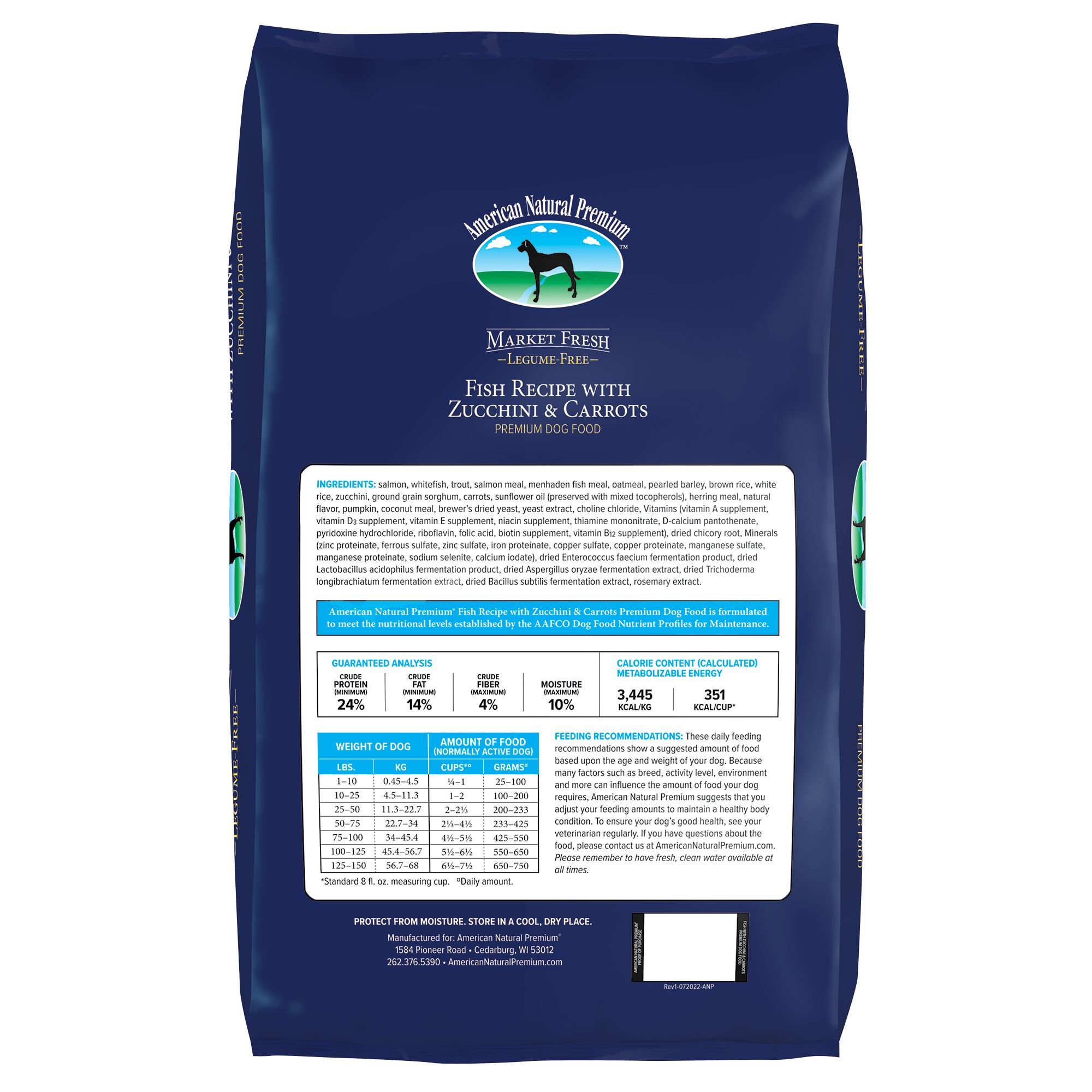 Fish Recipe with Zucchini & Carrots Premium Dog Food