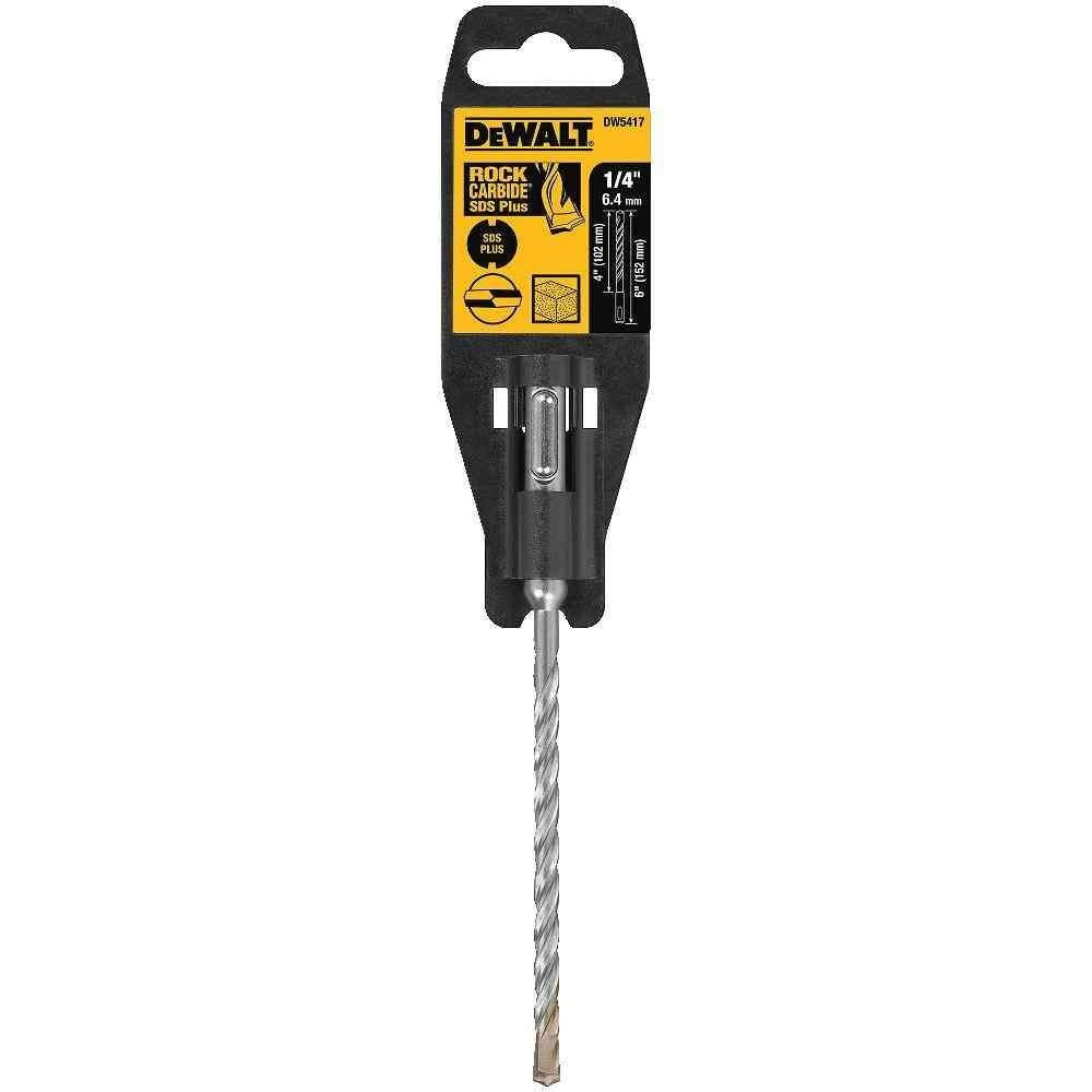 5-Pack SDS Plus Hammer Drill Bits – 3/16" X 8" For Concrete, Masonry, Rock, Carbide Tip, CrV Steel, Double Flute Design, Fits Bosch/Hilti/Dewalt/Makita