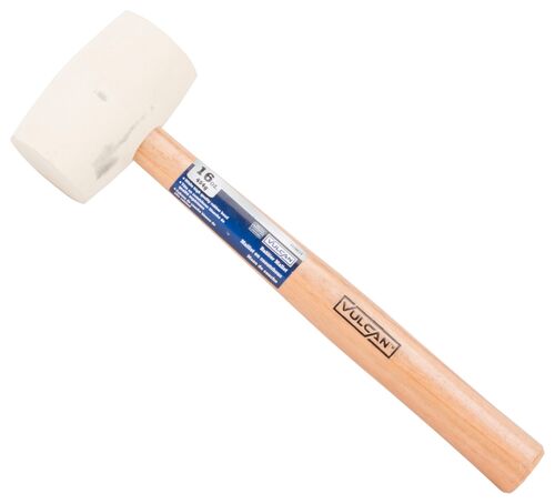16 oz Rubber Mallet in White