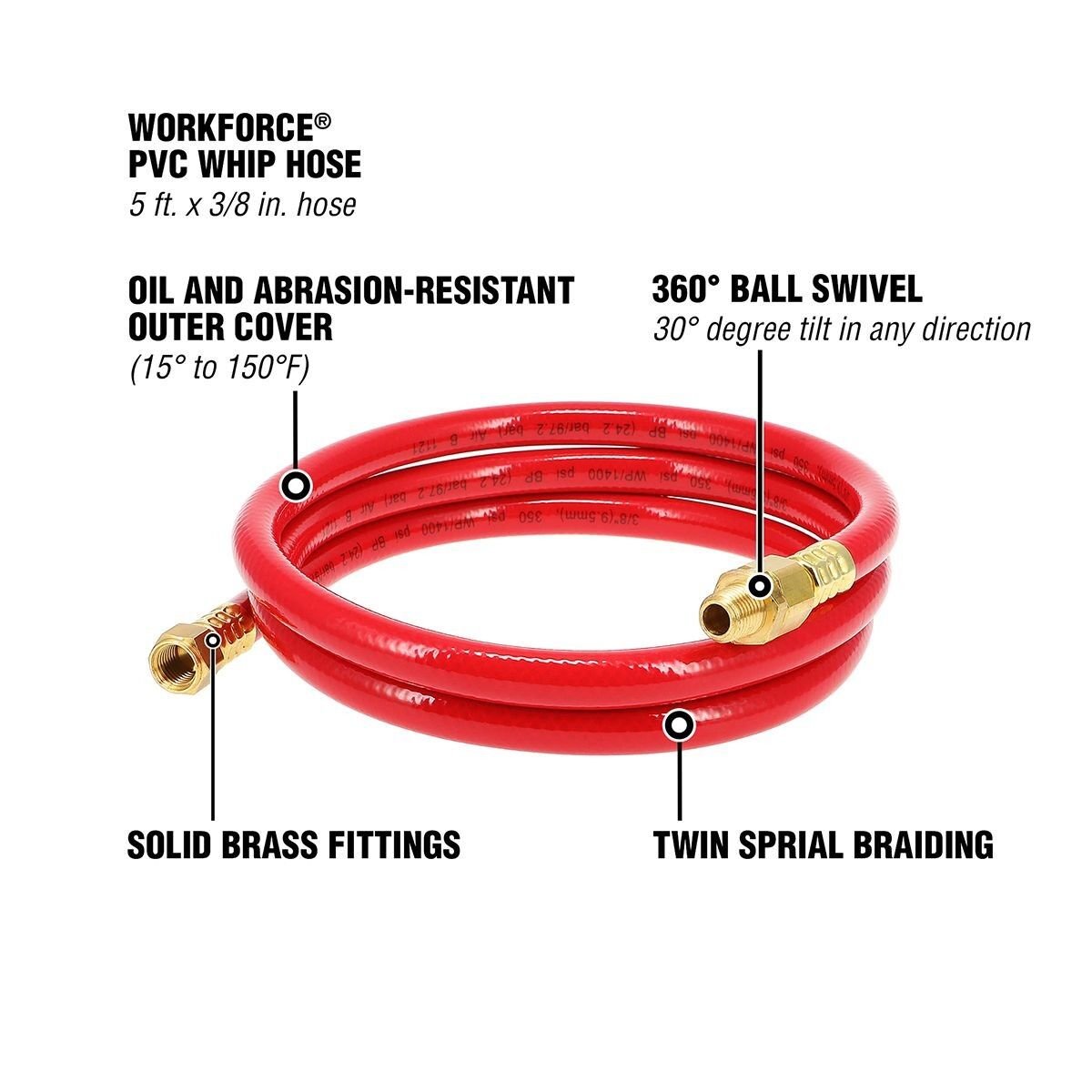 Workforce PVC Air Whip Hose
