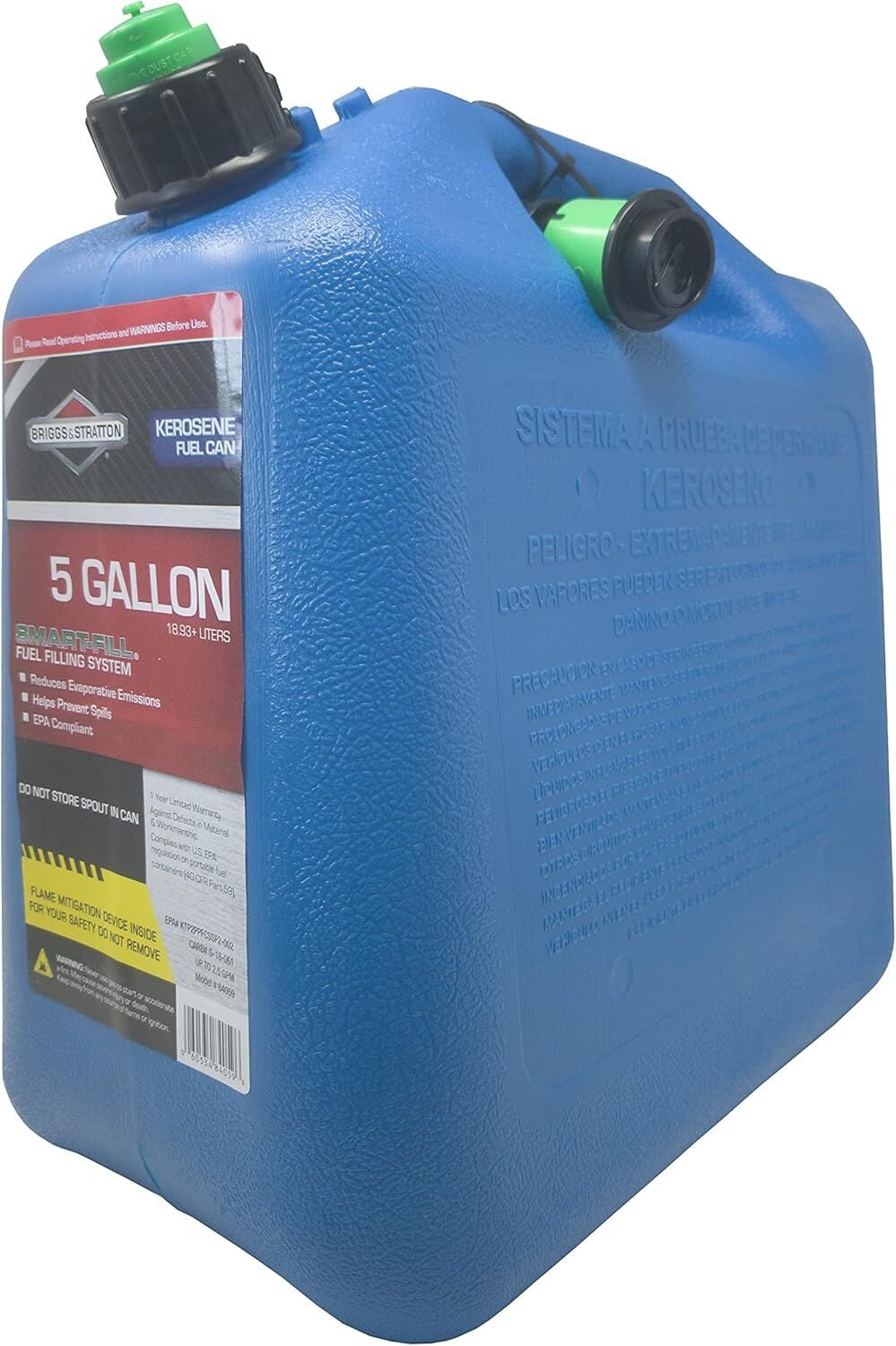 Briggs & Stratton Smart-Fill Kerosene Fuel Can - 5+ Gallon