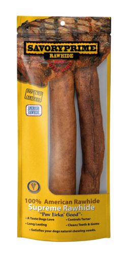 10" AMERICAN Retriever Roll Beef Rawhide - 2-Pack