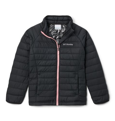 Girls' Powder Lite Hooded Jacket in Black