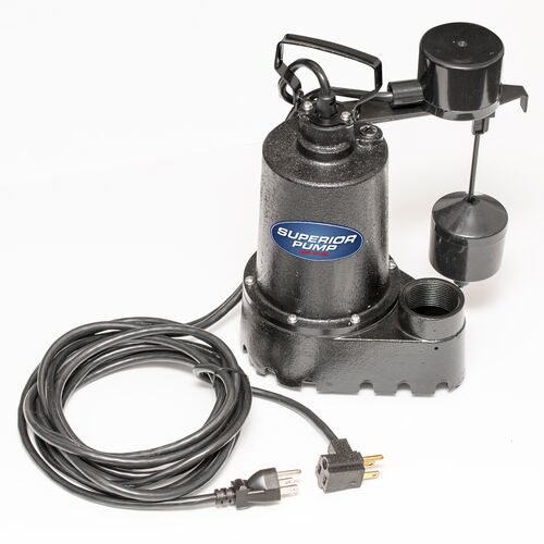 Superior Pump 1/3 HP Cast Iron Sump Pump with VFS